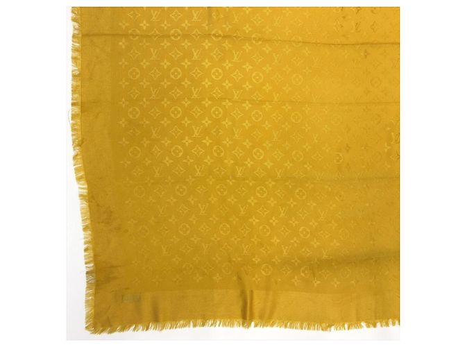 Louis Vuitton Monogram Muster Schal Gelb - Ansicht 3
