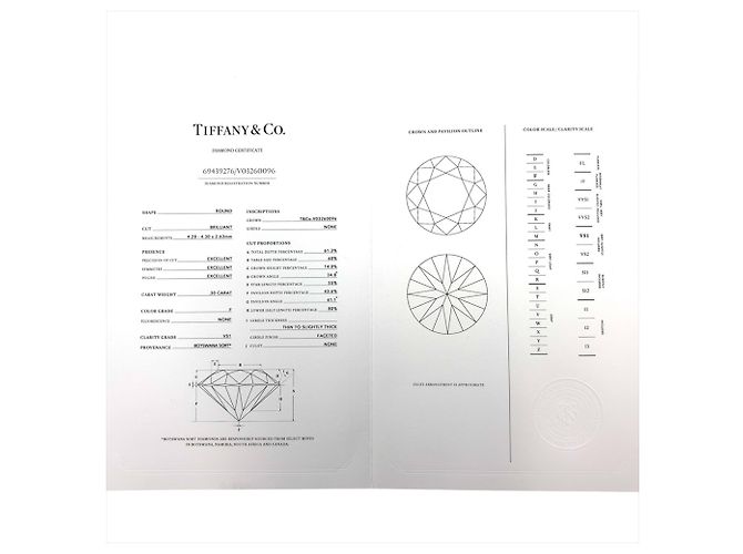 Tiffany & Co. Solitärring aus Platin - Ansicht 8