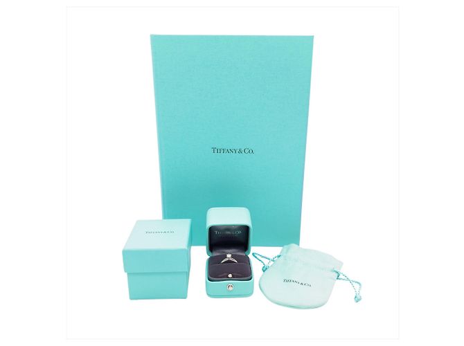 Tiffany & Co. Solitärring aus Platin - Ansicht 9