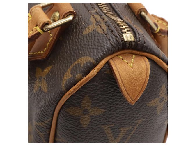 Borsa Clutch Louis Vuitton Monogram Mini Speedy M41534 Marrone Monogramma - vista 6