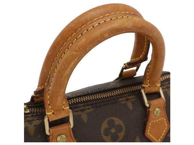 Borsa Clutch Louis Vuitton Monogram Mini Speedy M41534 Marrone Monogramma - vista 7