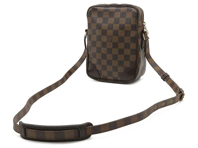 Borsa a Spalla Louis Vuitton Damier Amazon Marrone Bianco Damier ebene - vista 3