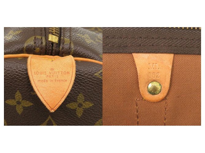 Borsa Boston Louis Vuitton Keepall 55 Monogram Marrone Monogramma - vista 10