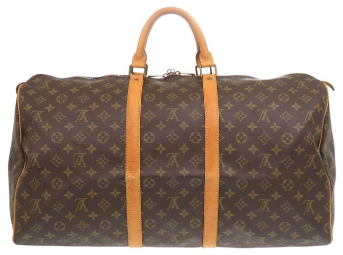Borsa Boston Louis Vuitton Keepall 55 Monogram Marrone Monogramma - vista 2