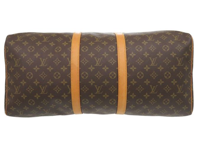 Borsa Boston Louis Vuitton Keepall 55 Monogram Marrone Monogramma - vista 3