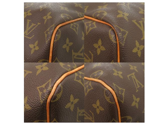 Borsa Boston Louis Vuitton Keepall 55 Monogram Marrone Monogramma - vista 4