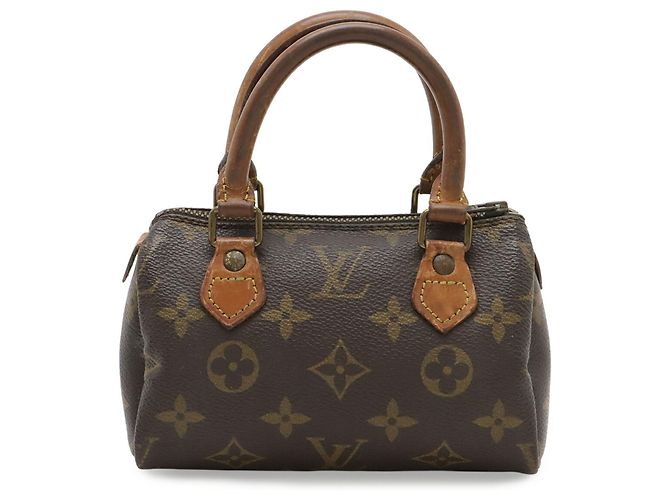 Borsa pochette Louis Vuitton Monogram Mini Speedy Marrone Monogramma - vista 2