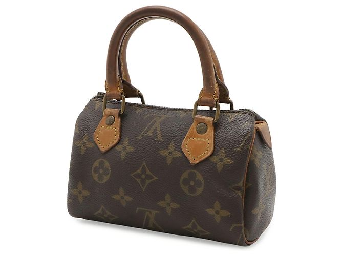 Borsa pochette Louis Vuitton Monogram Mini Speedy Marrone Monogramma - vista 3