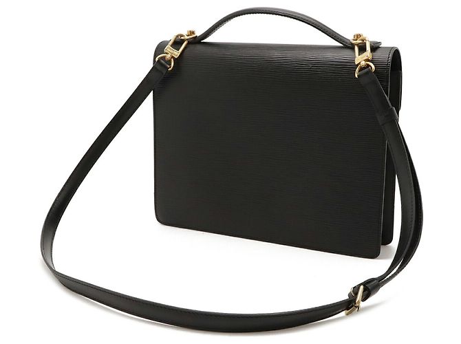 Borsa Louis Vuitton Epi Monceau Nero - vista 3