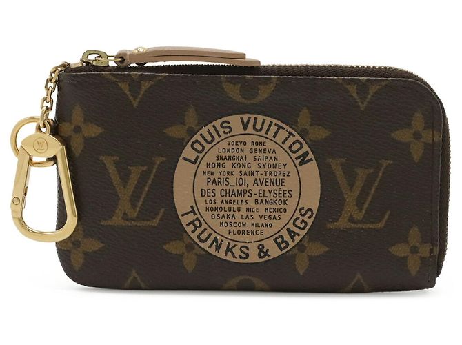 Louis Vuitton Monogram Pochette Clé Complice Monedero Castaño Monograma - vista 2