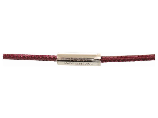 Hermès Collana con pendente Hermes Lips Veau Swift Rouge H K Stamp Rosso - vista 6