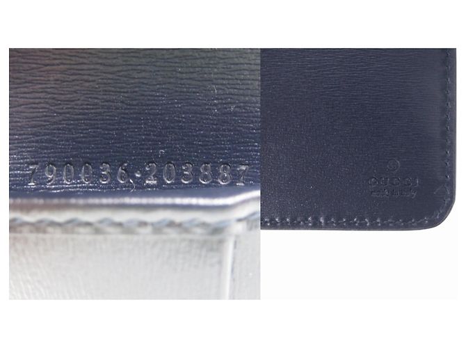 Gucci Navy GG Canvas Bi-fold Wallet Marineblau - Ansicht 10
