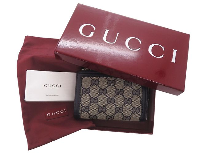 Gucci Navy GG Canvas Bi-fold Wallet Marineblau - Ansicht 2