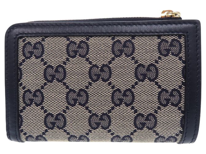 Gucci Navy GG Canvas Bi-fold Wallet Marineblau - Ansicht 3