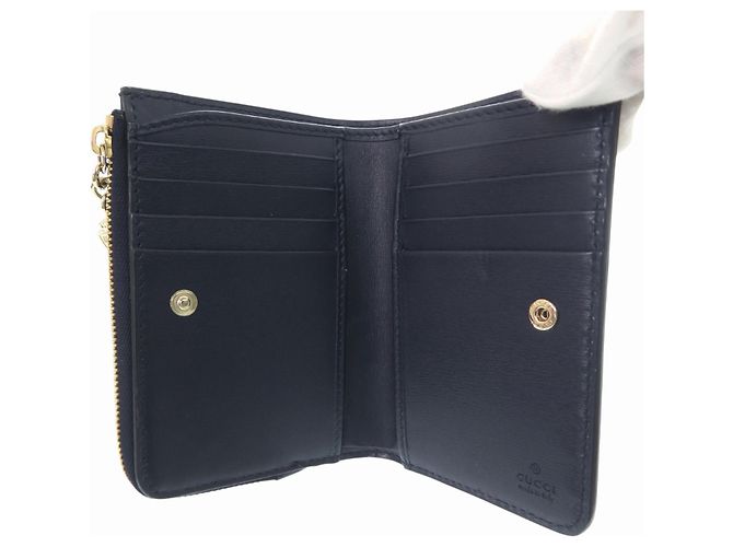 Gucci Navy GG Canvas Bi-fold Wallet Marineblau - Ansicht 5