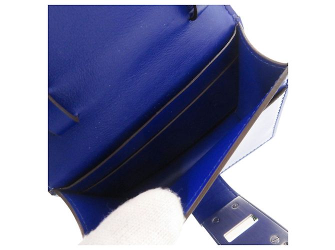 Borsa a tracolla in pelle blu Gancini Salvatore Ferragamo - vista 6