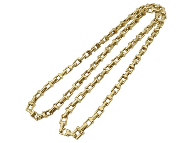 Tiffany T Collana a catena stretta T in oro giallo 18K di Tiffany & Co. D'oro - vista 4
