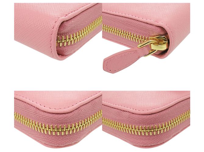 Prada Saffiano Leder Langgeldbörse Pink - Ansicht 4