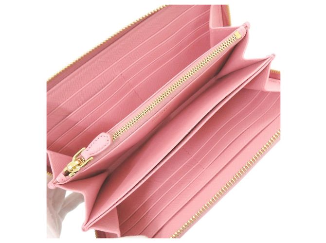 Prada Saffiano Leder Langgeldbörse Pink - Ansicht 5