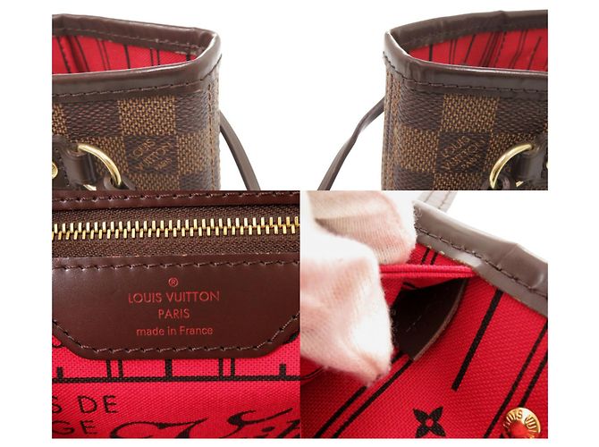 Borsa Tote Louis Vuitton Neverfull PM Damier Cerise Fuschia Damier ebene - vista 10
