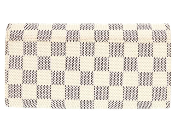 Sarah Louis Vuitton Damier Azur Long Wallet Weiß - Ansicht 3