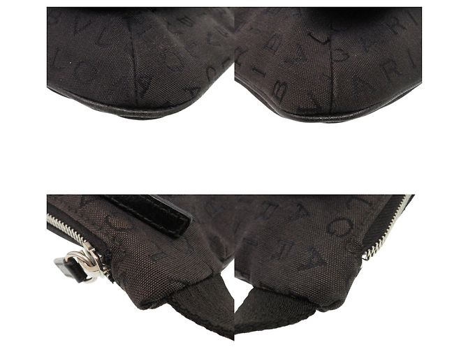 Bulgari Borsa a tracolla Bvlgari Logomania Canvas Nera Nero - vista 4