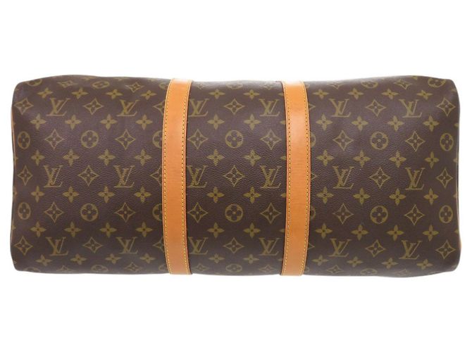 Borsa Boston Louis Vuitton Keepall 50 Monogram Marrone Monogramma - vista 3
