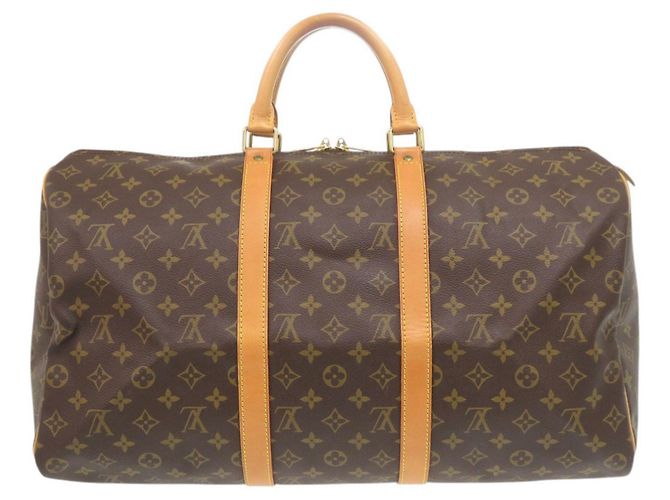 Louis Vuitton Keepall 50 Monogram Boston Bag Brown - view 2