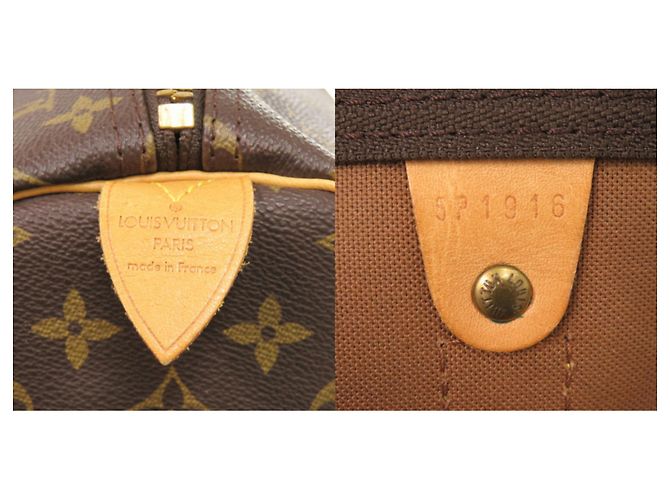 Borsa Boston Louis Vuitton Keepall 55 Monogram Marrone Monogramma - vista 10