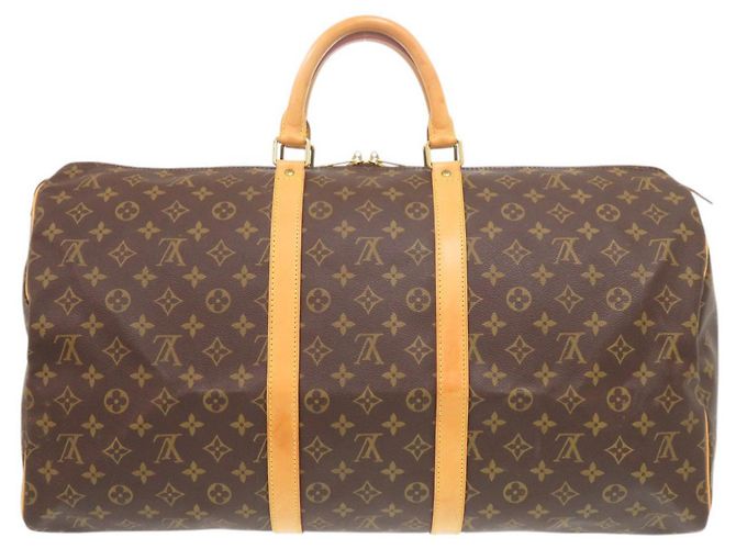 Borsa Boston Louis Vuitton Keepall 55 Monogram Marrone Monogramma - vista 2