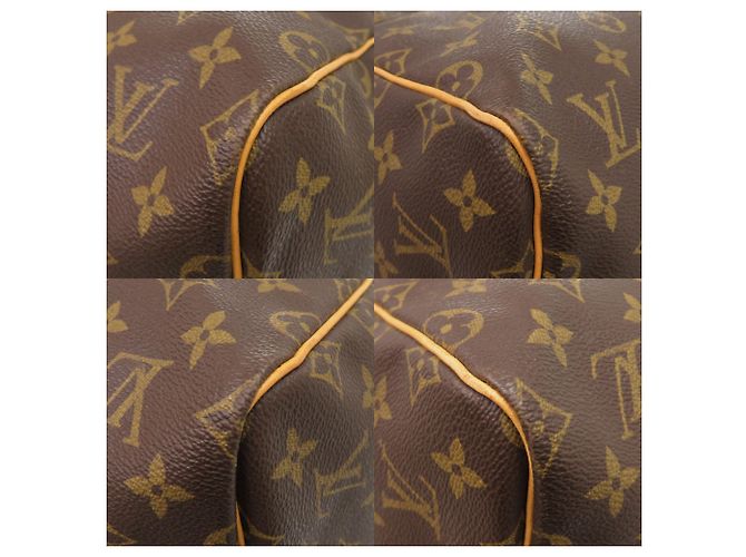 Borsa Boston Louis Vuitton Keepall 55 Monogram Marrone Monogramma - vista 4