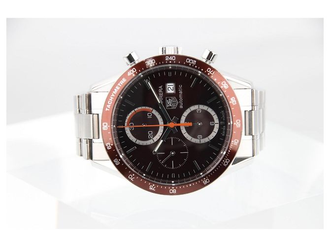 TAG Heuer Carrera Calibre 16 Cronografo Automatico CV2013 Marrone Silver hardware - vista 4