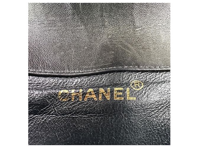 Classique Sac à dos Chanel Vintage Matelassé en agneau Noir - vue 11