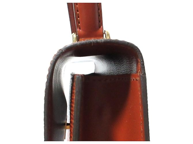 Borsa Louis Vuitton Malesherbes in pelle Epi Marrone - vista 16