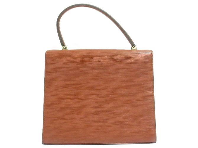 Borsa Louis Vuitton Malesherbes in pelle Epi Marrone - vista 2