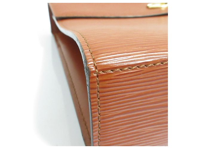 Borsa Louis Vuitton Malesherbes in pelle Epi Marrone - vista 6