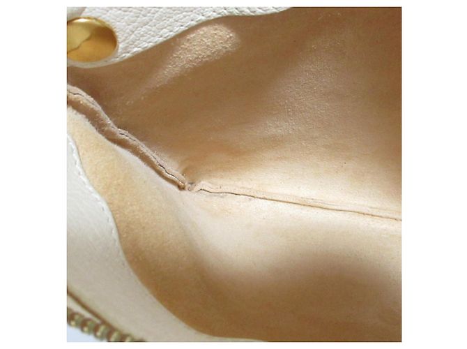 Céline Borsa a tracolla Trio in pelle Celine Bianco Bianco sporco - vista 12