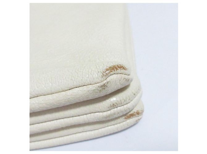 Céline Borsa a tracolla Trio in pelle Celine Bianco Bianco sporco - vista 13