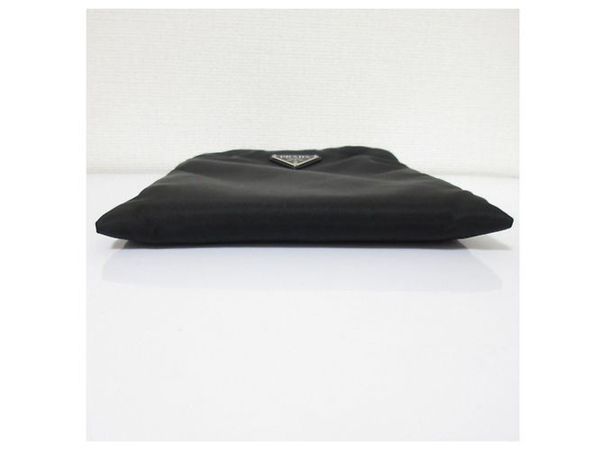 Prada Tessuto Nylon Triangle 2-Way Chain Schultertasche Schwarz - Ansicht 3