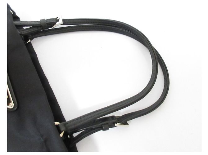 Prada Tessuto Nylon Triangle 2-Way Chain Schultertasche Schwarz - Ansicht 6
