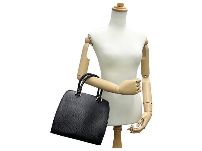 Borsa a mano in pelle Epi Louis Vuitton Nero - vista 7