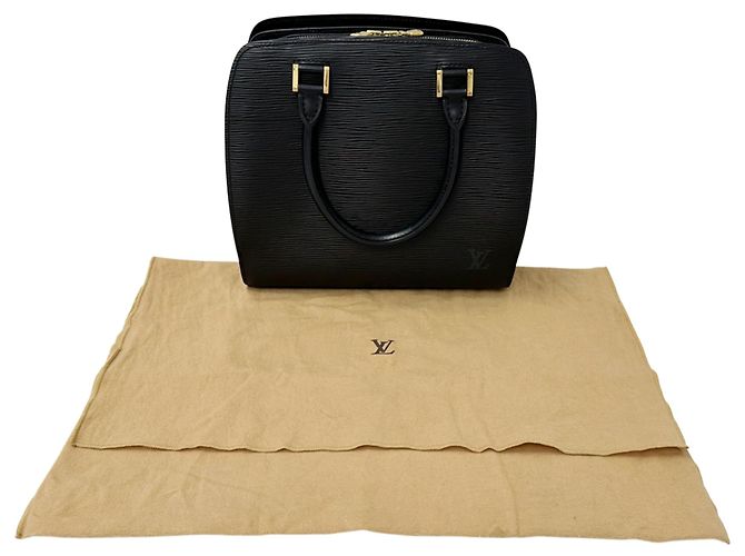 Borsa a mano in pelle Epi da donna Louis Vuitton Nero - vista 8