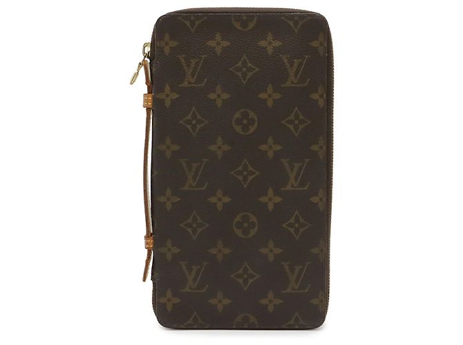Organizer Clutch Louis Vuitton Monogram Marrone Bianco Monogramma - vista 2