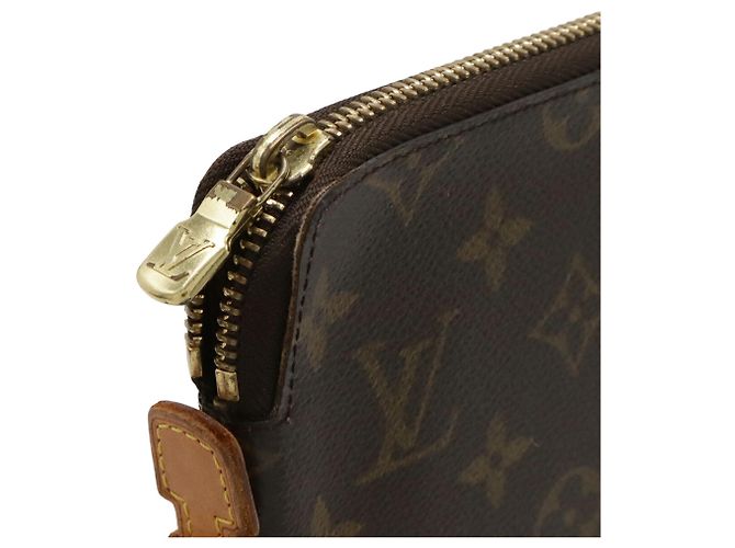 Organizer Clutch Louis Vuitton Monogram Marrone Bianco Monogramma - vista 5