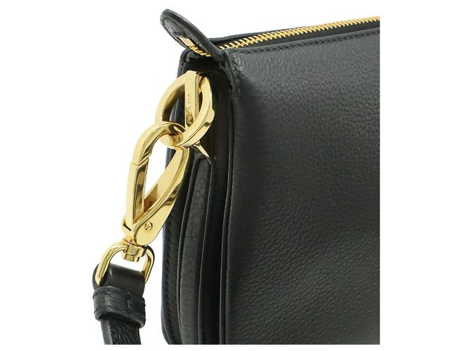 Clutch e borsa a tracolla Prada Vitello Daino Nero Bianco - vista 5