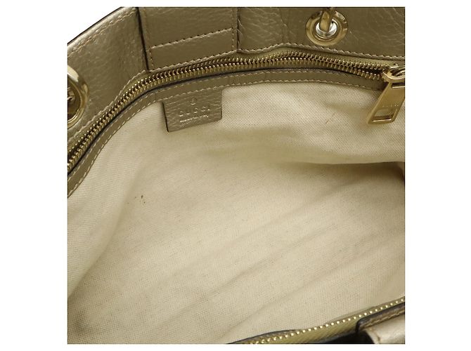 Borsa shopper GUCCI Bamboo Shopper Medium D'oro - vista 7