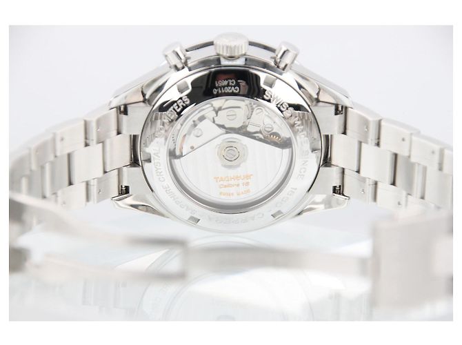 TAG Heuer Carrera Cronografo CV2011 Quadrante Argento 41mm Automatico Grigio Silver hardware - vista 11