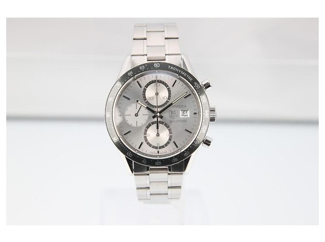 TAG Heuer Carrera Cronografo CV2011 Quadrante Argento 41mm Automatico Grigio Silver hardware - vista 16