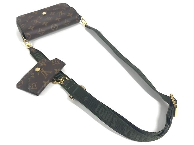 Multi Pochette Monedero Monogram Louis Vuitton Castaño Caqui Monograma - vista 12