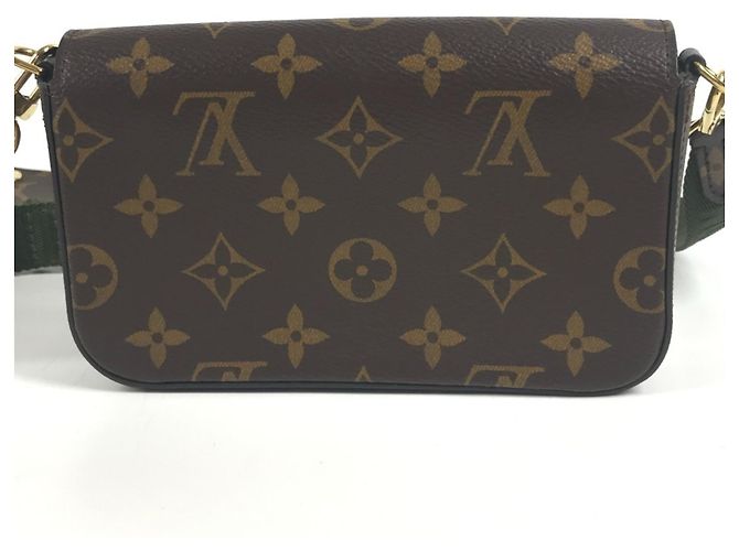 Multi Pochette Monedero Monogram Louis Vuitton Castaño Caqui Monograma - vista 2